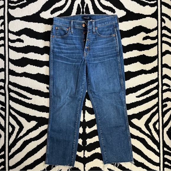 J. Crew Vintage Straight ECO High Rise Exposed Button Front Jeans Size 27 - Picture 7 of 15